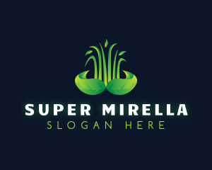 Herbal - Grass Leaf Landscape logo design