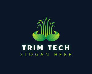 Grass Leaf Landscape logo design