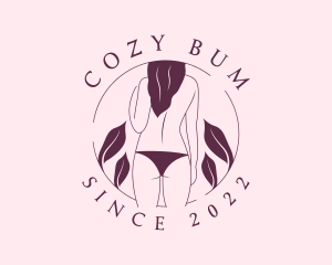 Bum - Bikini Topless Woman logo design