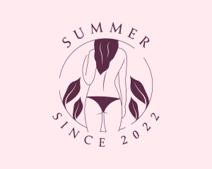 Bikini Topless Woman logo design