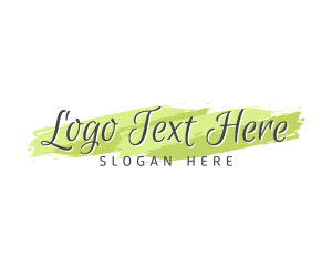 Handwriting - Aesthetic Makeup Wordmark logo design