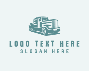 Trailer - Freight Courier Trucking logo design