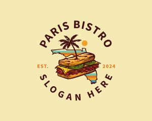 Florida Cuban Sandwich Snack logo design