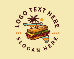 Hub - Florida Cuban Sandwich Snack logo design