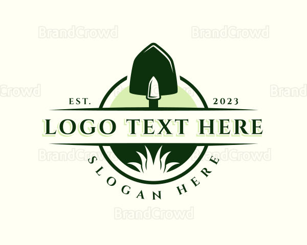 Shovel Gardening Spade Logo