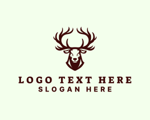 Outdoor - Wild Buck Deer logo design