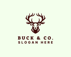 Wild Buck Deer  logo design