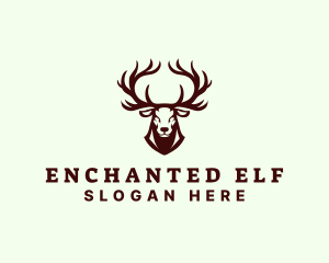 Elf - Wild Buck Deer logo design