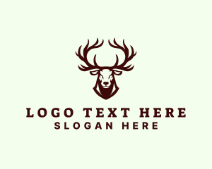 Reindeer - Wild Buck Deer logo design