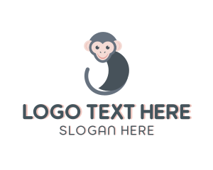 Zoology - Monkey Ape Animal logo design