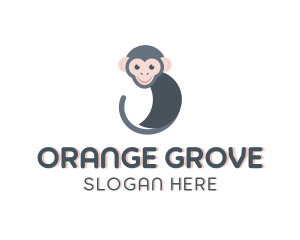 Orangutan - Monkey Ape Animal logo design