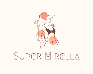 Bikini Fashion Hat  Logo