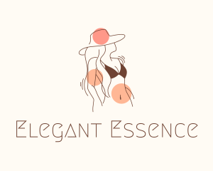 Bikini Fashion Hat  logo design