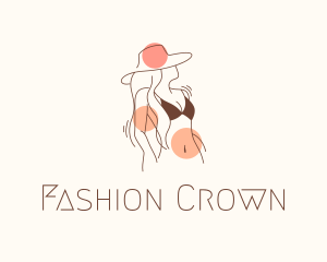 Bikini Fashion Hat  logo design