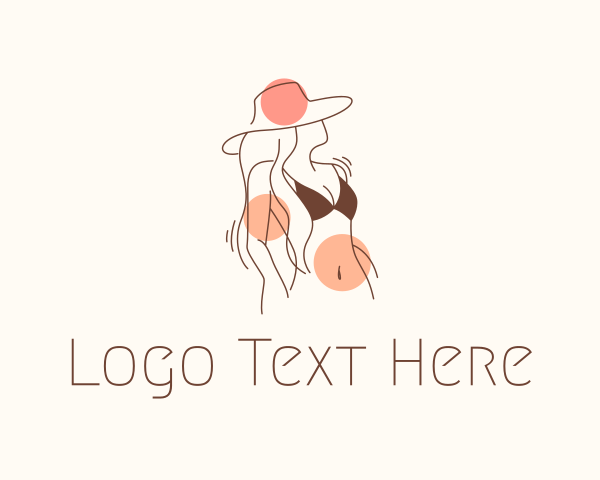 Styling - Bikini Fashion Hat logo design