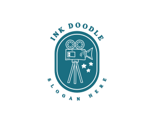 Doodle Cinema Camera logo design