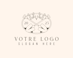 Elegant Garden Shovel Logo