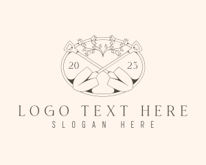 Decorative - Elegant Garden Shovel logo design