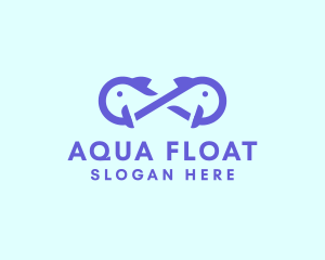 Infinity Aqua Fish  logo design