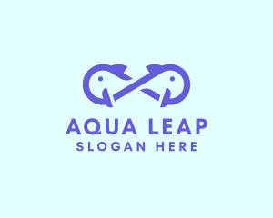 Infinity Aqua Fish  logo design