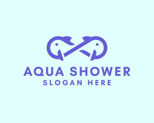 Infinity Aqua Fish  logo design