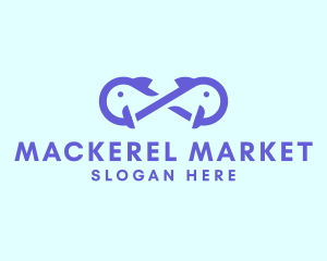 Mackerel - Infinity Aqua Fish logo design