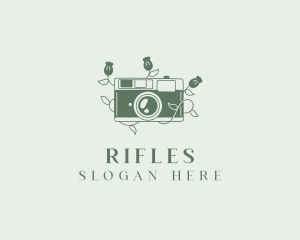 Photographer Floral Camera Logo