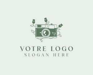 Photographer Floral Camera Logo