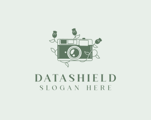 Photographer Floral Camera Logo