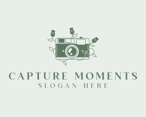 Photographer Floral Camera logo design