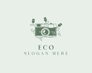 Photo Booth - Photographer Floral Camera logo design