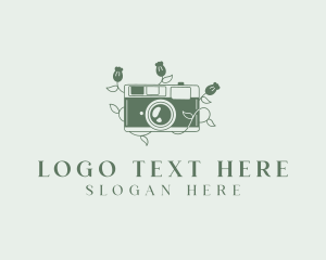 Videography - Photographer Floral Camera logo design