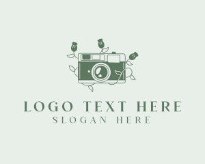 Photographer Floral Camera Logo