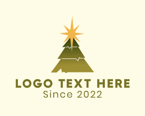 Festive Season - Shining Star Tree logo design