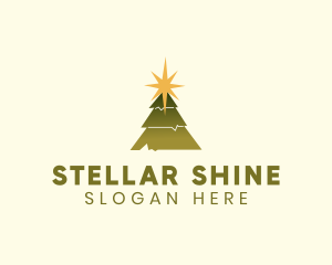 Shining Star Tree logo design