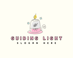 Cute Candle Holder logo design