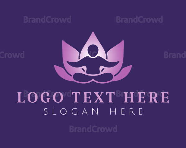 Yoga Human Lotus Logo