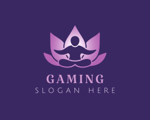 Yoga Human Lotus  Logo