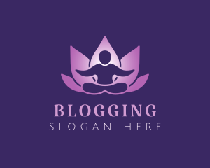 Health - Yoga Human Lotus logo design