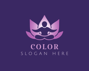 Lily - Yoga Human Lotus logo design