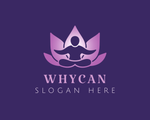 Floriculture - Yoga Human Lotus logo design