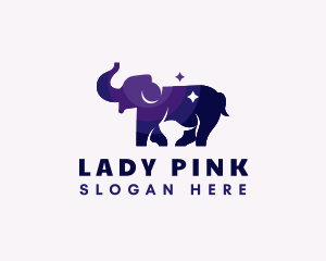 Green Elephant - Elephant Wildlife Animal logo design