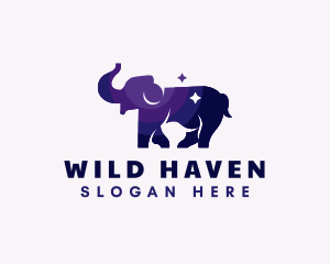 Elephant Wildlife Animal logo design