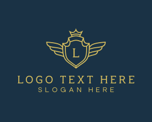 Boutique - Royal Shield Wings logo design