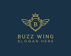 Royal Shield Wings logo design