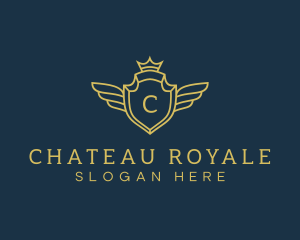 Royal Shield Wings logo design