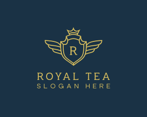 Royal Shield Wings logo design