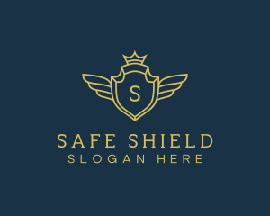 Royal Shield Wings logo design