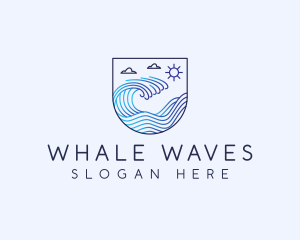 Beach Ocean Wave logo design