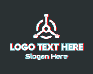 Streamer - Rotary Lever Glitch logo design
